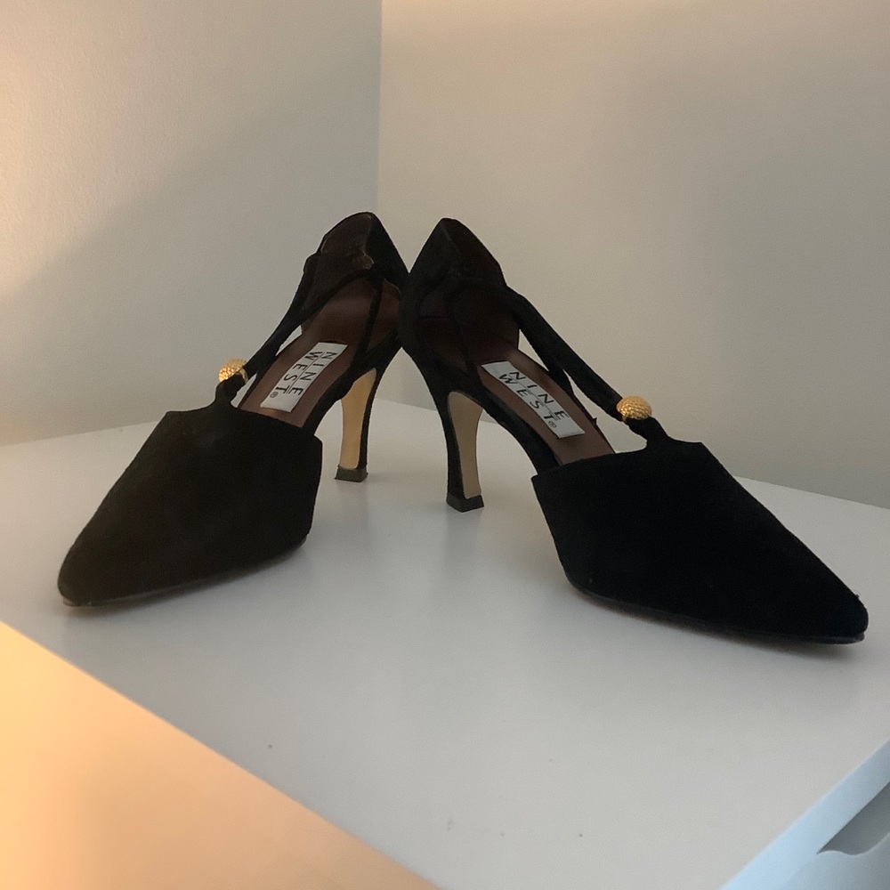 Nine West Black Suede heels